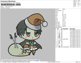 Santa Asuka Embroidery File 4 size