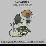 Santa Asuka Embroidery File 4 size