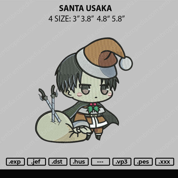 Santa Asuka Embroidery File 4 size