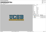 Santa Barbara Embroidery File 4 size