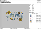 Santa Barbara 02 embroidery File 6 sizes