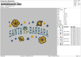 Santa Barbara 02 embroidery File 6 sizes
