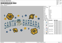 Santa Barbara 02 embroidery File 6 sizes