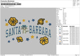 Santa Barbara 02 embroidery File 6 sizes