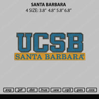 Santa Barbara Embroidery File 4 size