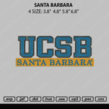Santa Barbara Embroidery File 4 size
