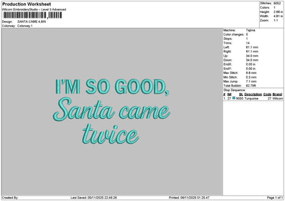 Cametext 0611 Embroidery File 6 sizes