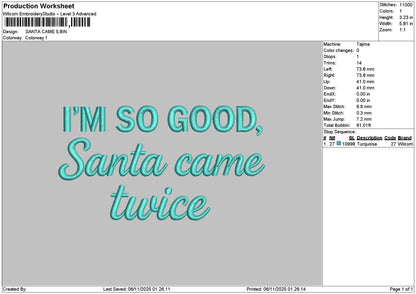 Cametext 0611 Embroidery File 6 sizes