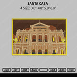 Santa Casa Embroidery File 4 size