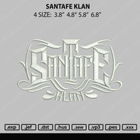 Santafe Klan Embroidery File 4 size