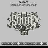 Santafe Embroidery File 5 sizes