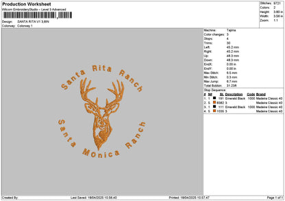 Santacirlce V1 Embroidery File 6 sizes