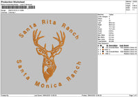 Santacirlce V1 Embroidery File 6 sizes