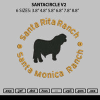 Santacircle V2 Embroidery File 6 sizes