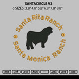Santacircle V2 Embroidery File 6 sizes