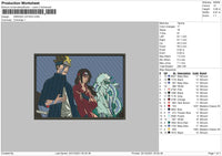 Sarada Uchiha Embroidery File 4 size