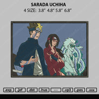 Sarada Uchiha Embroidery File 4 size