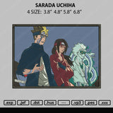 Sarada Uchiha Embroidery File 4 size