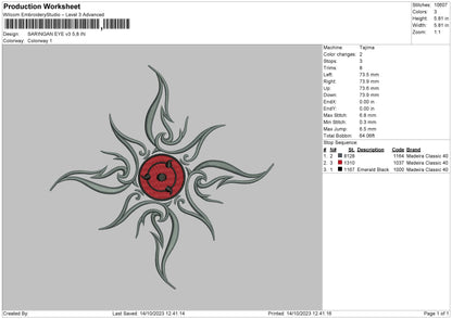 Saringan Eye Embroidery File 6 sizes