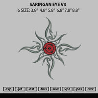 Saringan Eye Embroidery File 6 sizes