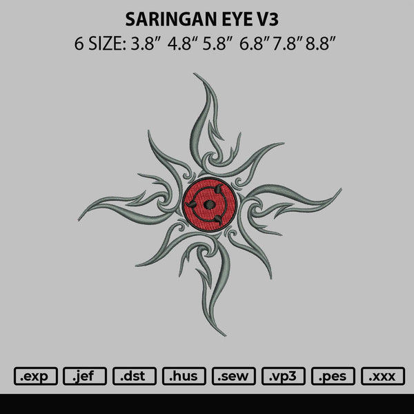 Saringan Eye Embroidery File 6 sizes