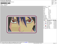 Sasuke Eyes Embroidery File 4 size