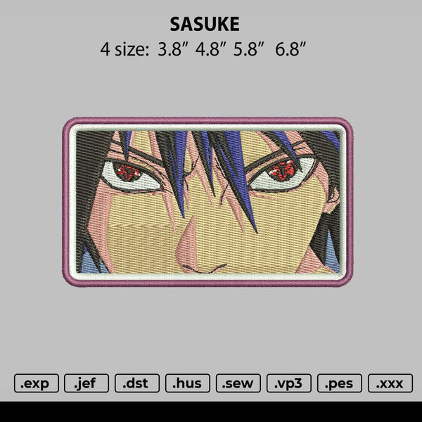 Sasuke Eyes Embroidery File 4 size