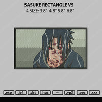 Sasuke Rectangle V5 Embroidery File 4 size