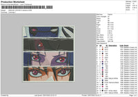Sasuke Uciha 4 Ver Embroidery File 4 sizes