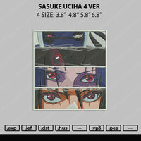 Sasuke Uciha 4 Ver Embroidery File 4 sizes
