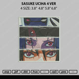 Sasuke Uciha 4 Ver Embroidery File 4 sizes