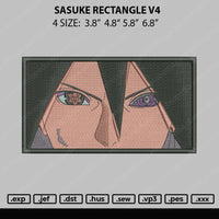 Sasuke Rectangle V4 Embroidery File 4 size