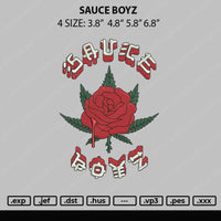 Sauce Boyz Embroidery File 4 size