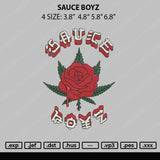 Sauce Boyz Embroidery File 4 size