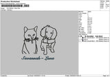 Cat Dog Outline 02 Embroidery File 6 sizes