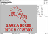 Horsetext Embroidery Machine Design File 6 sizes