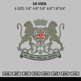 Sa Vida Embroidery File 6 sizes