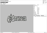 Saxon Embroidery File 6 sizes