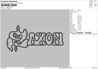 Saxon Embroidery File 6 sizes