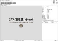 Say Cheese Embroidery File 6 sizes