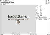 Say Cheese Embroidery File 6 sizes