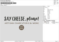 Say Cheese Embroidery File 6 sizes