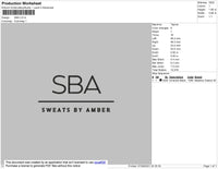 SBA Embroidery File 5 size