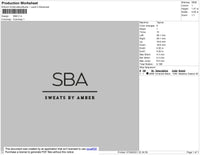 SBA Embroidery File 5 size