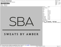 SBA Embroidery File 5 size