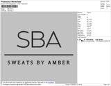 SBA Embroidery File 5 size