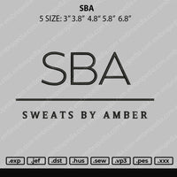 SBA Embroidery File 5 size