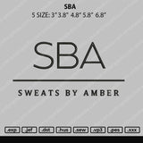 SBA Embroidery File 5 size