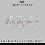 SBC Embroidery File 4 size