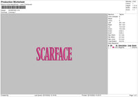 Scarface Embroidery File 6 sizes